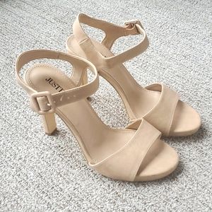 JustFab Nude Heels